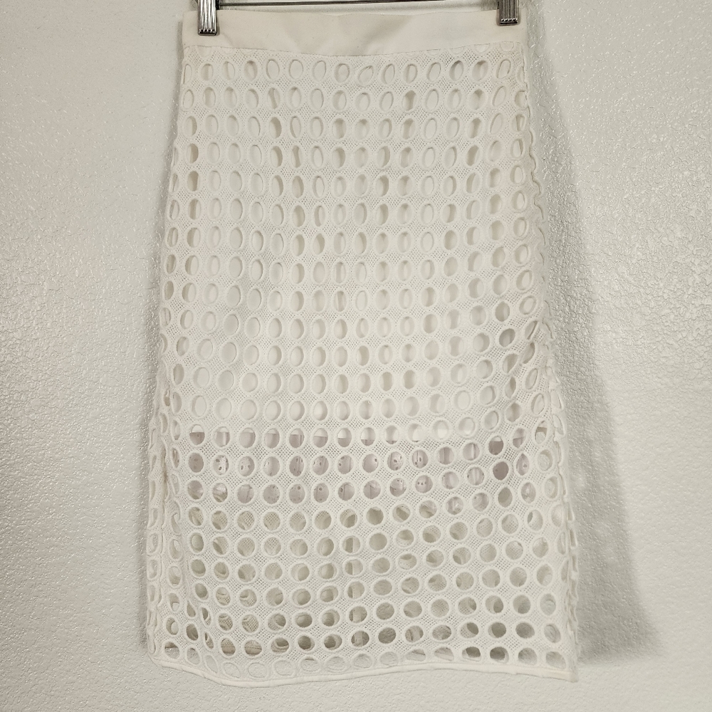 BR white see-through skirt size 0P